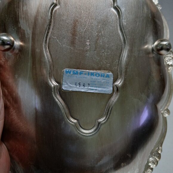 1960s WMF Ikora Scalloped Art Glass Bowl Germany Mid-Century Modern - Picture 3 of 4